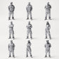 Hip-hop, urban and streetwear - 9 unpainted resin figures in an open overview