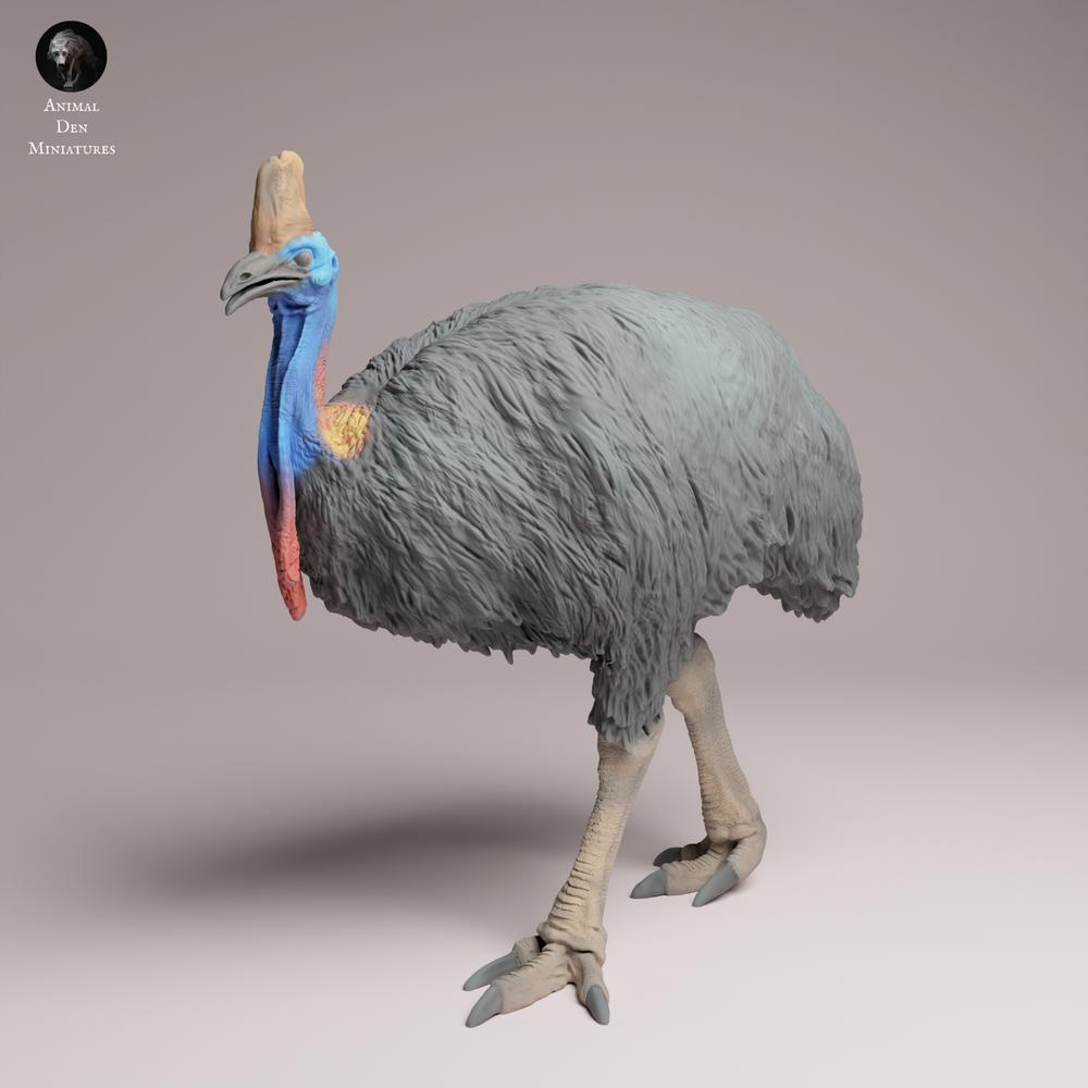 Product photo Tabletop 28mm Lord of the Print (LotP) 3: Wild bird animal figure: Southern Cassowary (26_05_10)