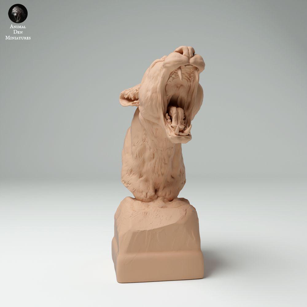 Product photo 1: Wildlife animal figure: Clouded Leopard Bust - yawning (25_02_09)