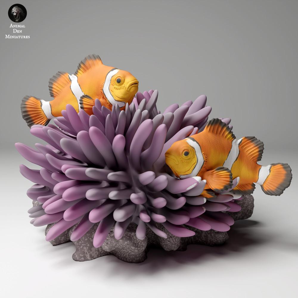 Product photo animal figure Animal Den Miniatures 2: Marine animal figure: False clownfish (24_05_07)