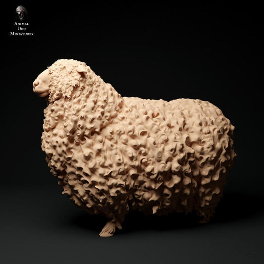 Product photo animal figure Animal Den Miniatures 0: Farm animal figure: Devon and Cornwall Longwool ram (24_01_61)