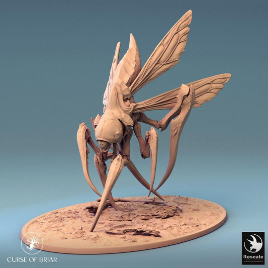 Product photo Tabletop 28mm Lord of the Print (LotP) 0: Tabletop miniature: Fyrionis - insectoid horror, mantis monster and winged creature with sickle claws, dungeon boss (24_07_D2)