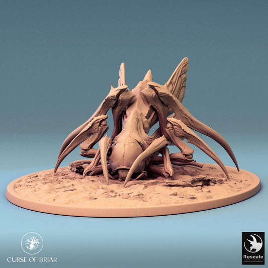 Product photo Tabletop 28mm Lord of the Print (LotP) 0: Tabletop miniature: Insectoid beast, tunnel hunter with scythe claws, swarm monster, burrowing horror (24_07_D3)