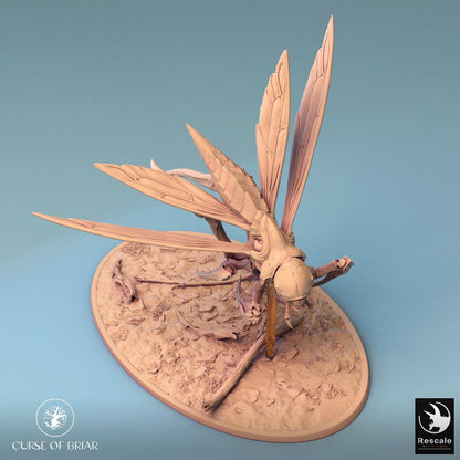 Product photo Tabletop 28mm Lord of the Print (LotP) 0: Tabletop miniature: Insectoid flying beast - Mantis creature with scythe arms, swarm creature, Giant Wasp (24_07_D8)