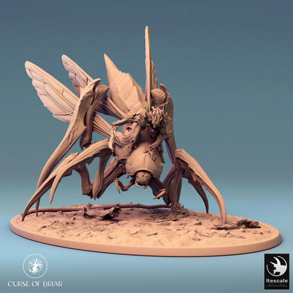 Product photo Tabletop 28mm Lord of the Print (LotP) 0: Tabletop miniature: Insect rider on giant mantis, wasp rider, swarm rider, chitin beast as mount, boss monster (24_07_D6)