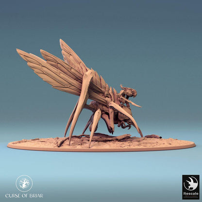 Product photo Tabletop 28mm Lord of the Print (LotP) 0: Tabletop miniature: Insect rider on giant mantis, wasp rider, swarm rider, chitin beast as mount, boss monster (24_07_D6)