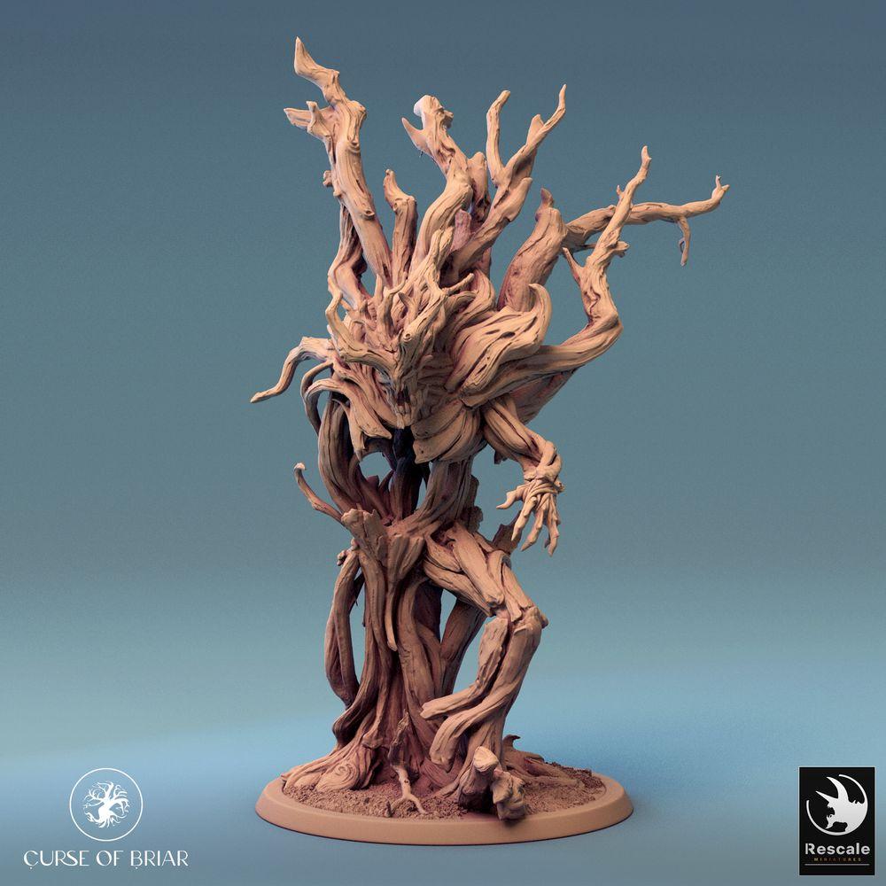 Product photo Tabletop 28mm Lord of the Print (LotP) 0: Fantasy figure: Forest Spirit Tree Being, Root Golem Thorn Guardian, Dryad Lord (24_07_F3)