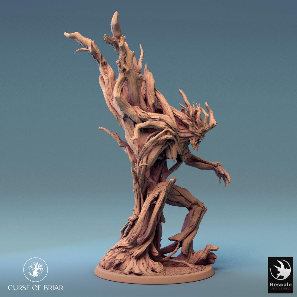 Product photo Tabletop 28mm Lord of the Print (LotP) 0: Fantasy figure: Forest spirit tree being, root golem thorn guardian, dryad lord (24_07_F3)