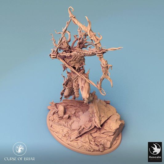 Product photo Tabletop 28mm Lord of the Print (LotP) 0: Fantasy Figure: Forest Spirit Archer, Thorn Guardian, Tree Creature Archer (24_07_C1)