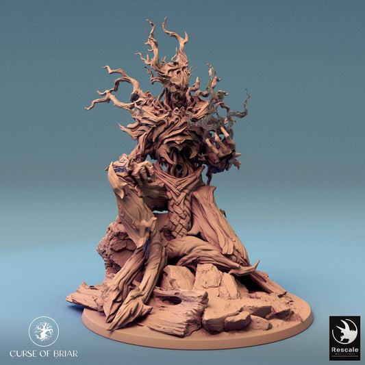 Product photo Tabletop 28mm Lord of the Print (LotP) 0: Tabletop miniature: Forest Spirit and Tree Giant, Thorn Prince with Nature Magic (24_07_C6)