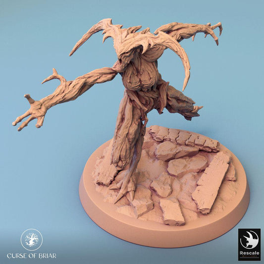 Product photo Tabletop 28mm Lord of the Print (LotP) 0: Tabletop miniature: Forest Golem, Wood Elemental, Thorn Wretch, Woodfey Forest Guardian in Attack (24_07_A9)