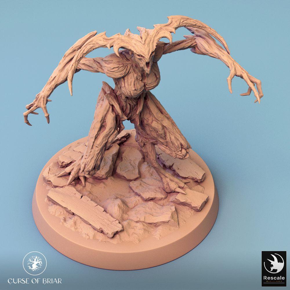Produktfoto Tabletop 28mm Lord of the Print (LotP) 0: Tabletop Miniatur: Waldgeist (Wood Fey), Baumgolem, Holz-Elementar (24_07_A10)