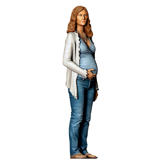 Stehende Figur: Frau mit Hand am Bauch (Ref. Nr. 509) - Designer-Farbdarstellung