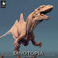 Product photo Tabletop 28mm Lord of the Print (LotP) 0: Tabletop miniature: Predator dinosaur Concavenator, dino-monster in motion, roaring boss monster for wargame and skirmish (24_06_C4)