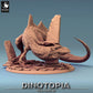 Product photo Tabletop 28mm Lord of the Print (LotP) 0: Tabletop miniature: Concavenator predator dinosaur, prehistoric beast, dragon-like giant lizard, boss monster (24_06_C6)