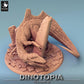 Product photo Tabletop 28mm Lord of the Print (LotP) 0: Tabletop miniature: Concavenator predator dinosaur, prehistoric beast, dragon-like giant lizard, boss monster (24_06_C6)
