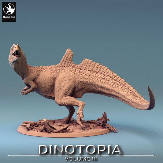 Product photo Tabletop 28mm Lord of the Print (LotP) 0: Tabletop miniature: Concavenator predator dinosaur, crested dinosaur, prehistoric beast, boss monster (24_06_C8)