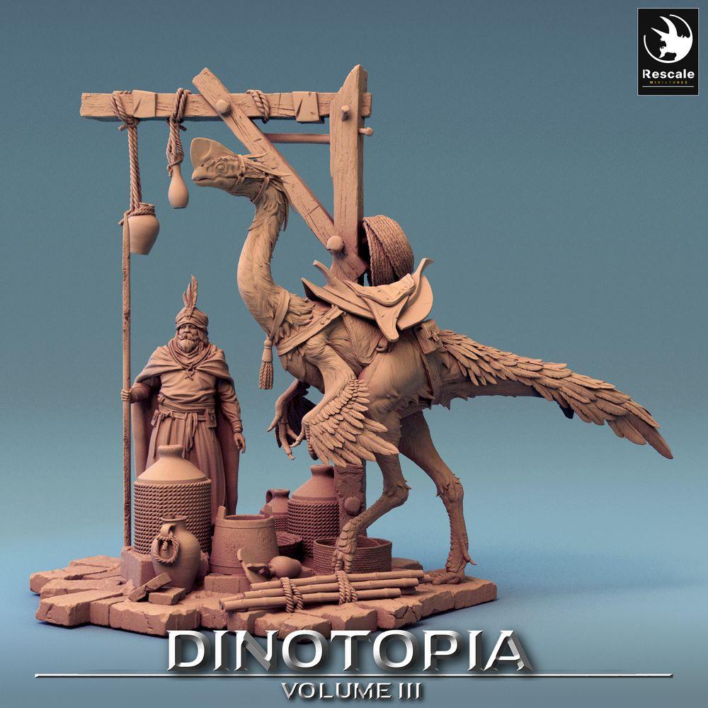 Product photo Tabletop 28mm Lord of the Print (LotP) 0: Tabletop miniature: Desert Guardian Spear Carrier and Raptor Rider, Nomad Warrior, Caravan Guard (24_06_E16)