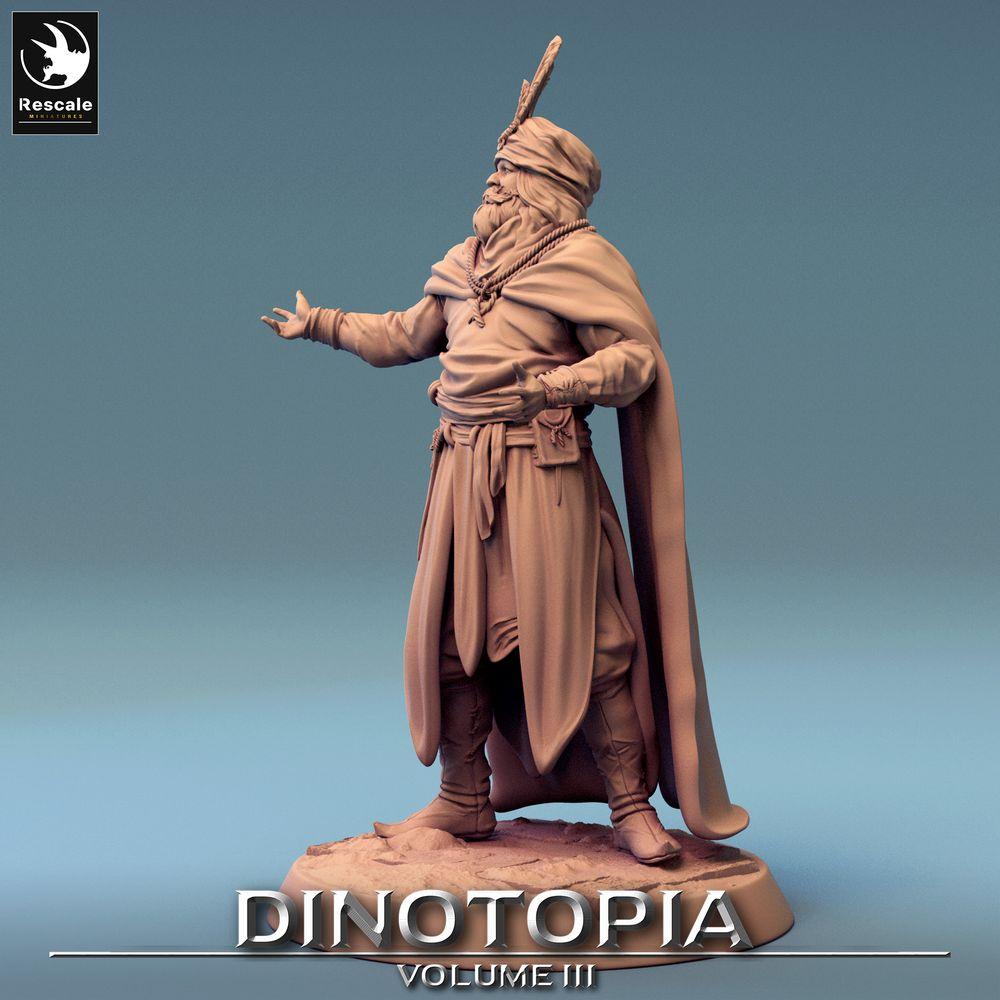 Product photo Tabletop 28mm Lord of the Print (LotP) 0: Fantasy Figure: Merchant Prince and Desert Emir, Oracle, Diplomat, and Caravan Leader (24_06_E15)