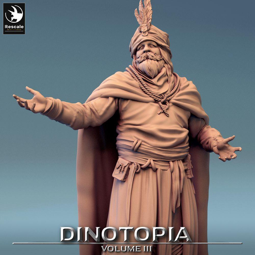 Product photo Tabletop 28mm Lord of the Print (LotP) 0: Fantasy Figure: Merchant Prince and Desert Emir, Oracle, Diplomat, and Caravan Leader (24_06_E15)