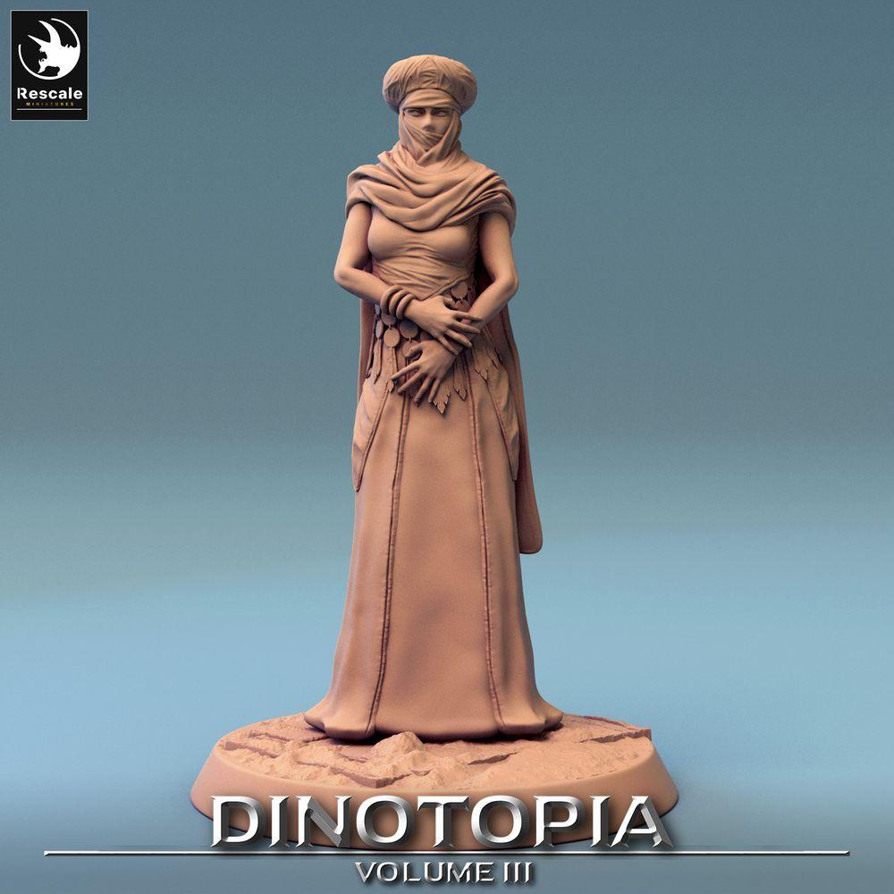 Product photo Tabletop 28mm Lord of the Print (LotP) 0: Tabletop miniature: Desert Priestess, Veiled Seer, Oracle, Mystic (24_06_E24)