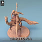 Product photo Tabletop 28mm Lord of the Print (LotP) 0: Tabletop miniature: Nomad Cavalryman on Raptor, Bird Rider with Lance / Raptor Rider (24_06_D5)