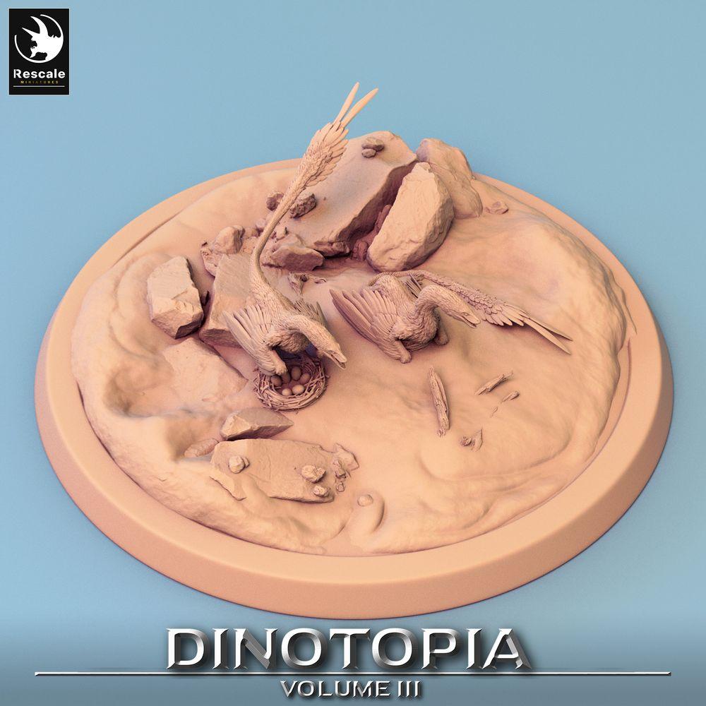 Product photo Tabletop 28mm Lord of the Print (LotP) 0: Tabletop miniature: Microraptor Nest, Feather Raptors, Predator Duo, Pack Hunter (24_06_A1)