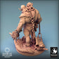 Product photo Tabletop 28mm Lord of the Print (LotP) 0: Tabletop miniature: Two-headed ogre / ettin, chain guardian, barbaric giant warrior, boss enemy (24_03_I1)