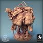 Product photo Tabletop 28mm Lord of the Print (LotP) 0: Tabletop miniature: Two-headed ogre Ettin - Pack giant, post-apocalyptic scrap collector with chain weapons (24_03_I2)