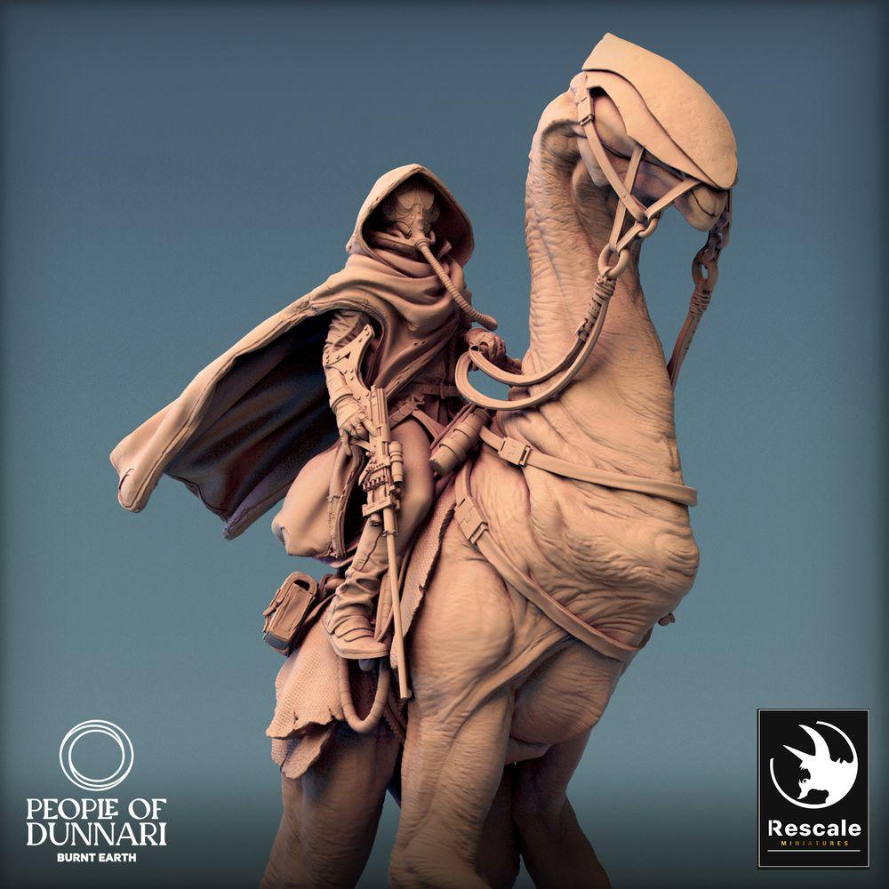 Produktfoto Tabletop 28mm Lord of the Print (LotP) 0: Tabletop Miniatur: Wüstenreiter auf Sandstepper, Untoter Scout, Nomadenkavallerie (24_03_J3)