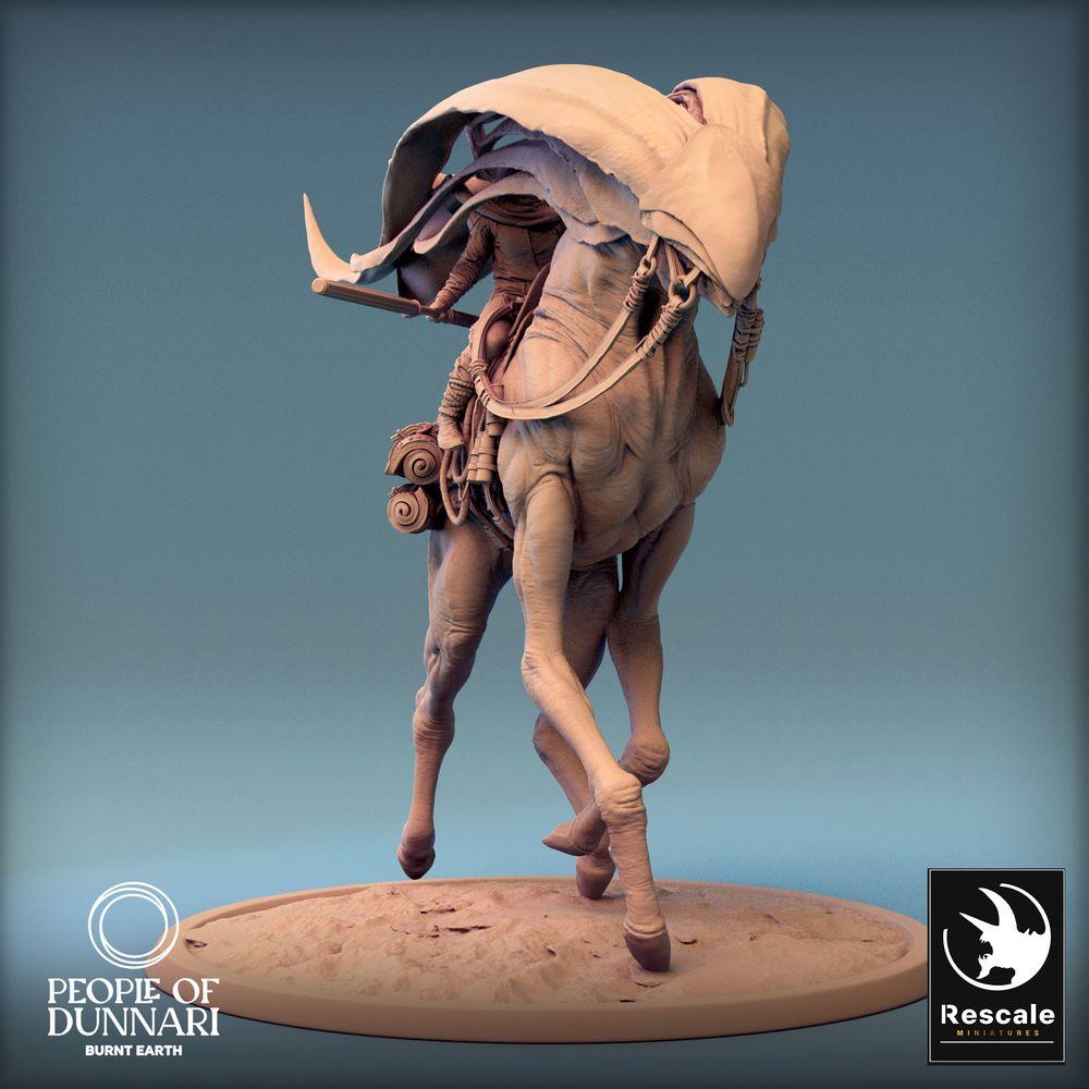 Produktfoto Tabletop 28mm Lord of the Print (LotP) 0: Tabletop Miniatur: Wüsten-Nomaden Bestienreiter, leichter Kavallerie-Scout Skirmisher mit Säbel (24_03_A3)