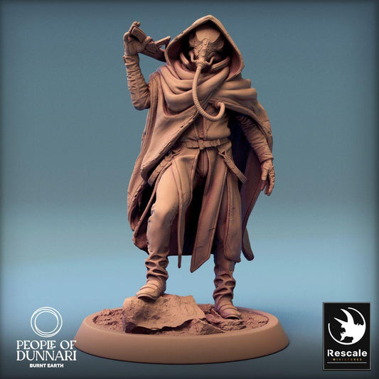 Product photo Tabletop 28mm Lord of the Print (LotP) 0: Tabletop miniature: Dunnari Zephyr Sandrider Chief - Sandrider leader, desert nomad, scout/ranger, sniper (24_03_H15)