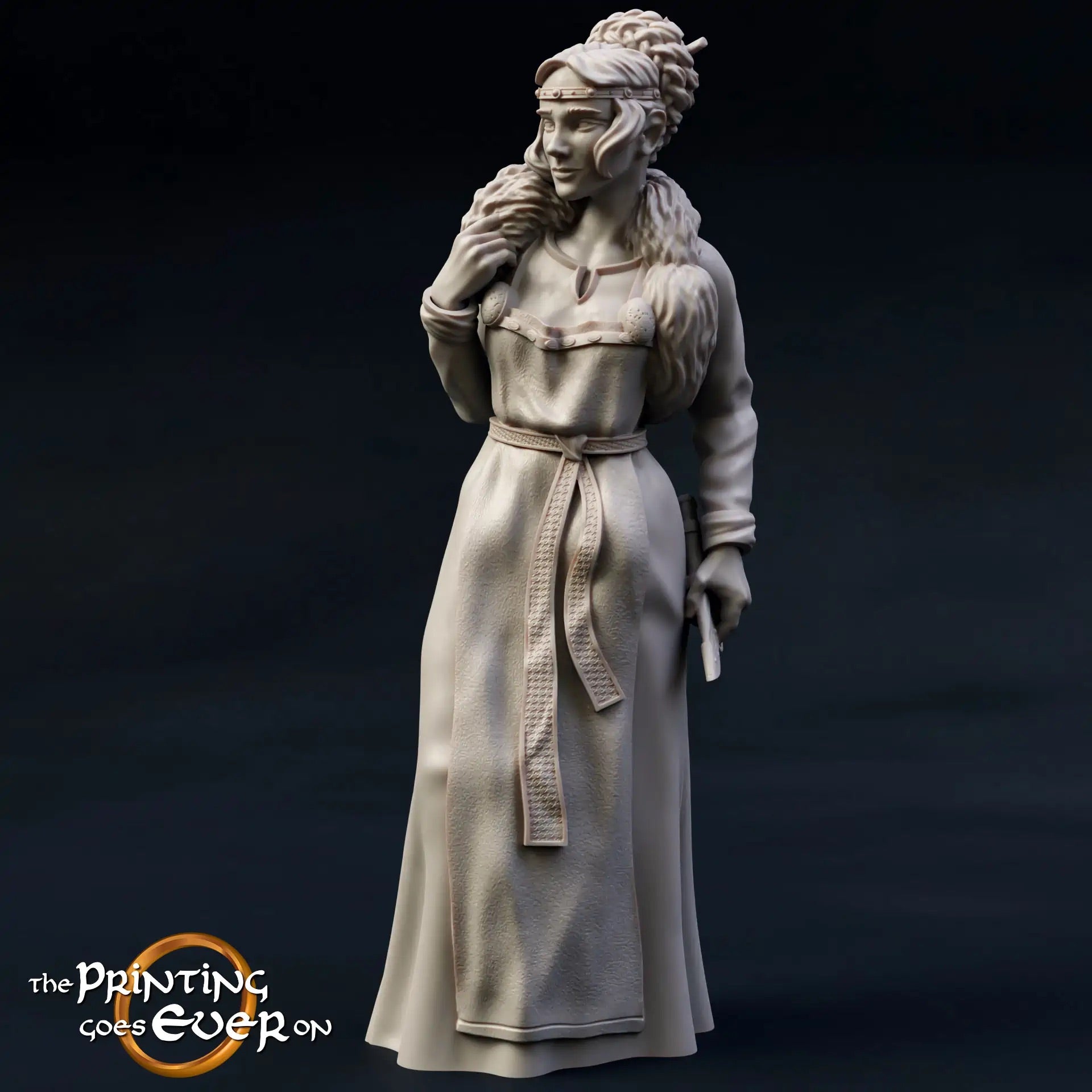Product photo medieval historical figure 75mm Scale The Printing Goes Ever On (TPGEO) 0: Medieval Figures Princess - 75mm Models - Royal Family