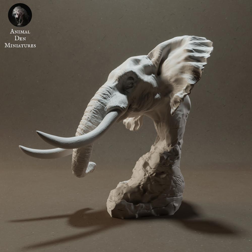 Product photo animal figure Animal Den Miniatures 1: Wild animal figure: African bush elephant - bust (23_03_10)