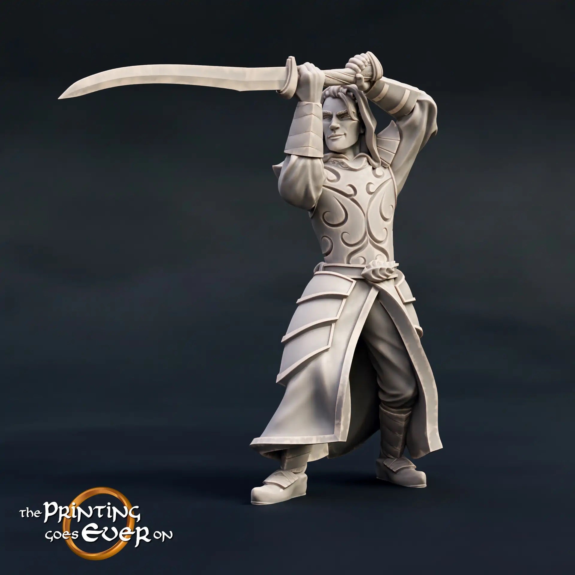 Product photo Tabletop 28mm The Printing Goes Ever On (TPGEO) 0: Elven Leader: Prince Brothers - Skilled Warriors