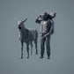 Farm Animal Figure: Roaring Donkey (a019)