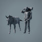 Farm Animal Figure: Walking Donkey (a018)