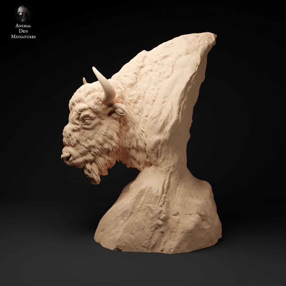 Product photo animal figure Animal Den Miniatures 0: Wildlife animal figure: European bison - bust (23_11_13)