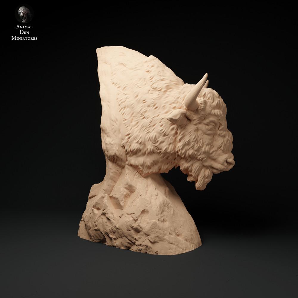 Product photo animal figure Animal Den Miniatures 1: Wildlife animal figure: European bison - bust (23_11_13)