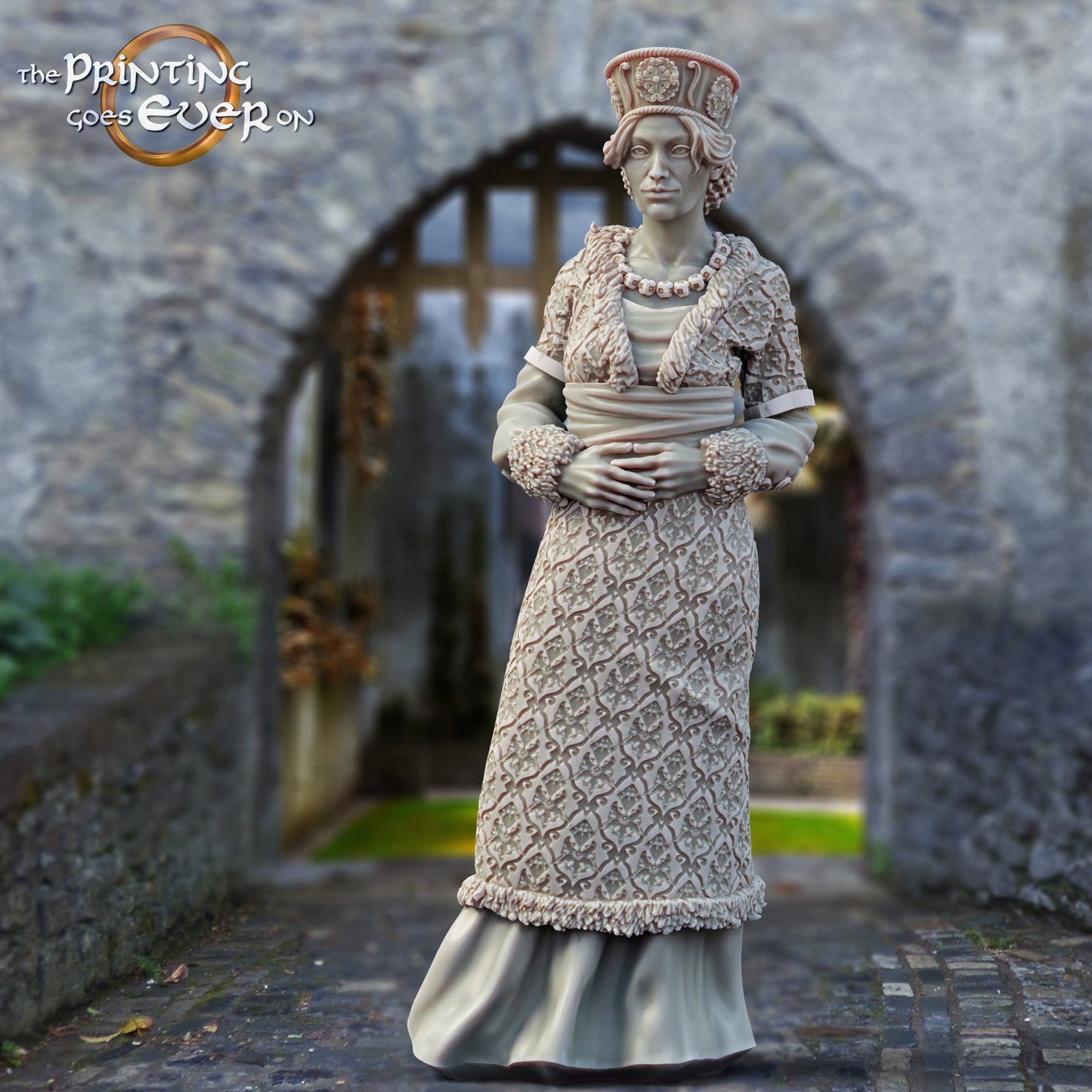 Product photo Tabletop 28mm The Printing Goes Ever On (TPGEO) 0: Medieval Townsfolk: Blacksmith, Lumberjack, Baker, Sculptor, Cobbler, Nobles, Children