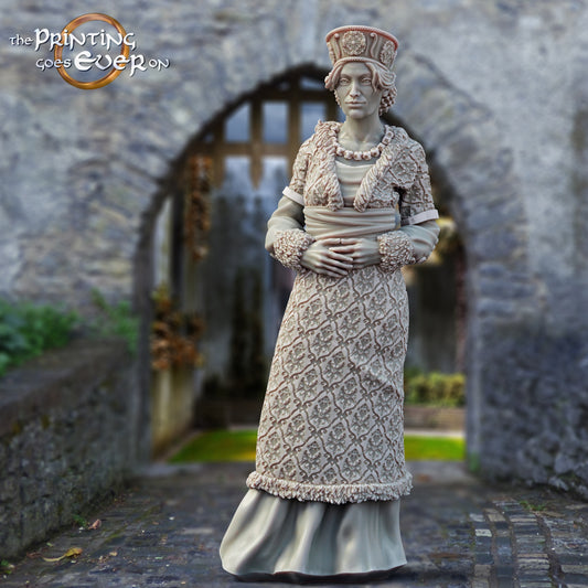 Produktfoto mittelalterliche historische Figur 75mm Scale The Printing Goes Ever On (TPGEO)  0: Mittelalterliche Ritter Figuren Dorfbewohner Adelige Frau Mittelalterliche Stadt