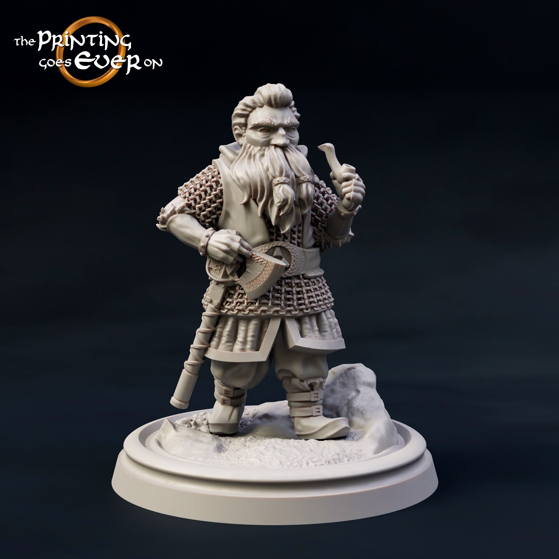 Product photo Tabletop 28mm The Printing Goes Ever On (TPGEO) 0: 9 Heroes in Wanderer Pose: Companions of Humans, Elves, Dwarves, and Halflings - Wanderer