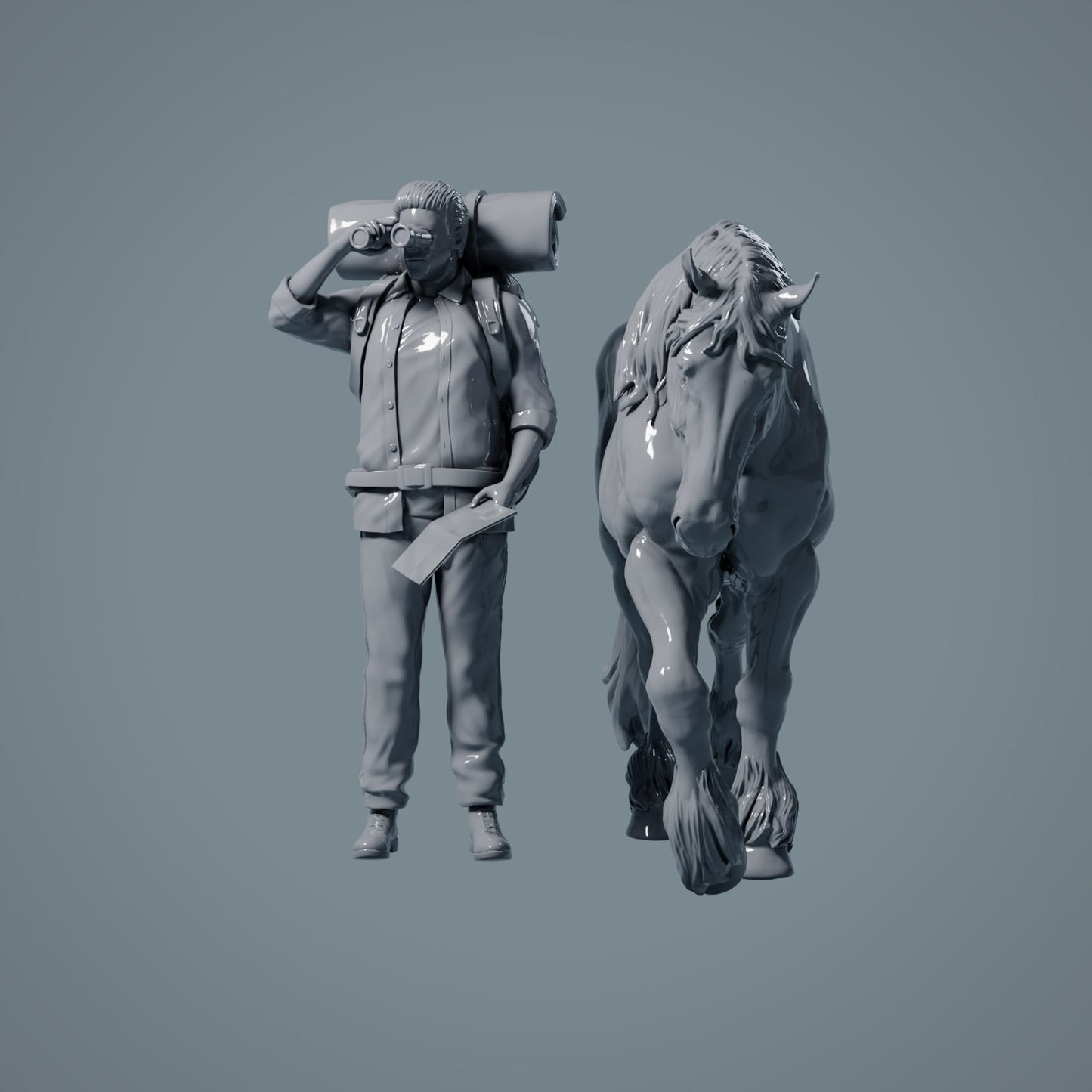 Farm Animal Figure: Walking Horse, Mare - Suffolk Punch (a012)