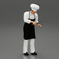 Diorama model building product photo 0: Diorama miniature: standing chef in professional attire with chef's knife (Ref No. A49)