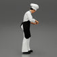 Diorama model building product photo 1: Diorama miniature: standing chef in professional attire with chef's knife (Ref No. A49)