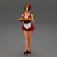 Diorama model building product photo 5: Diorama miniature: maid with tray full of cupcakes, standing figure (Ref No. A48)