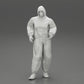 Diorama model building product photo 6: Diorama miniature: Man in full protective suit with hood, mask & gloves (Ref No. A50)