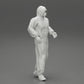 Diorama model building product photo 7: Diorama miniature: Man in full protective suit with hood, mask & gloves (Ref No. A50)