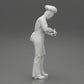 Diorama model building product photo 7: Diorama miniature: standing chef in professional attire with chef's knife (Ref No. A49)