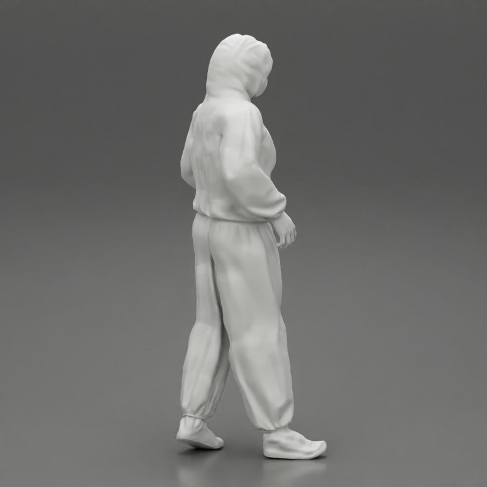 Diorama model building product photo 8: Diorama miniature: Man in full protective suit with hood, mask & gloves (Ref No. A50)